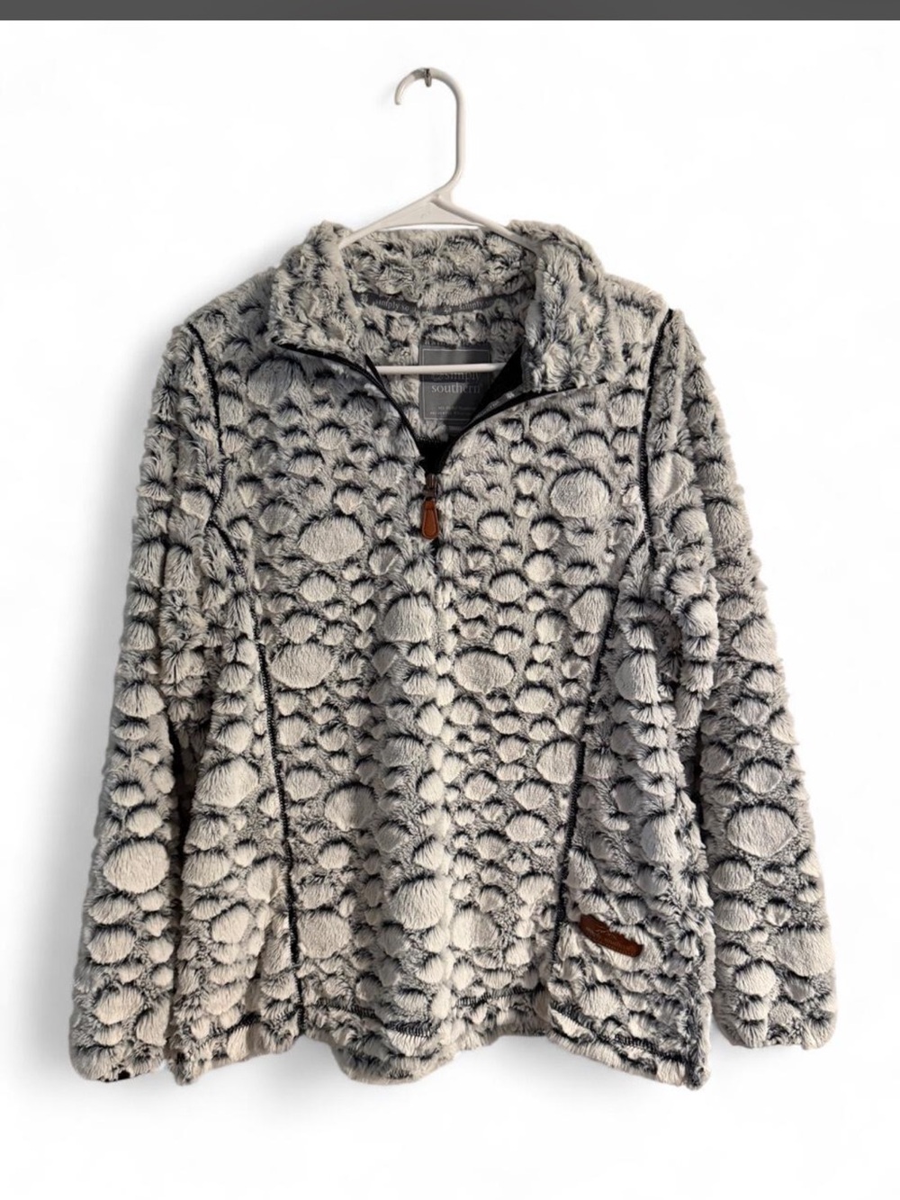 Simply Southern Textured Teddy Quarter-Zip Jacket